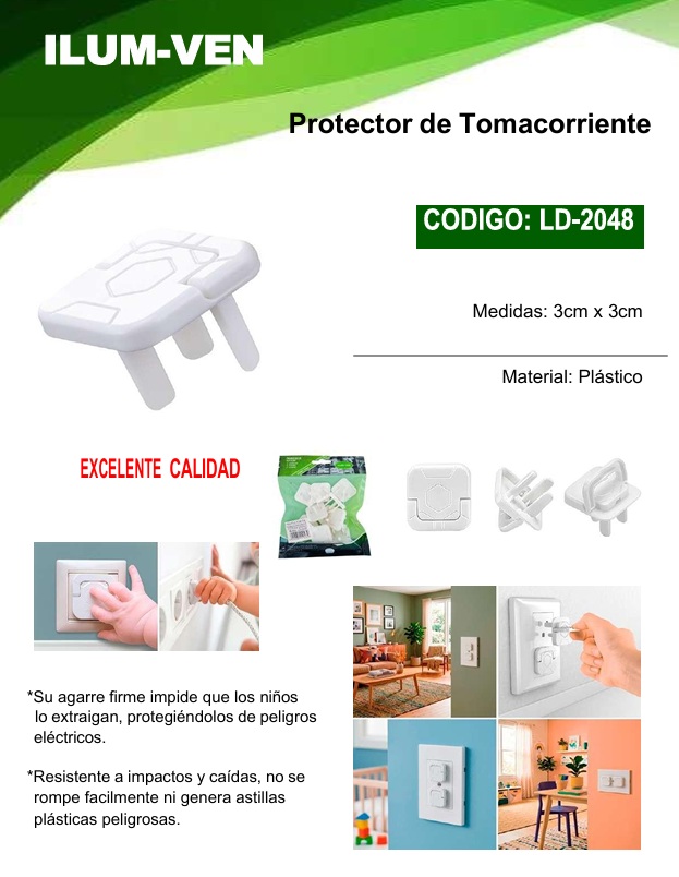 TAPA PROTECTOR DE TOMACORRIENTE PLASTICO