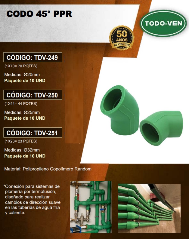 CODO 45° PPR - 20MM - UND