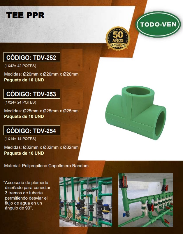 TEE PPR - 20MM - UND