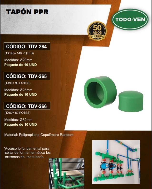 TAPA HEMBRA PPR - 32MM - UND